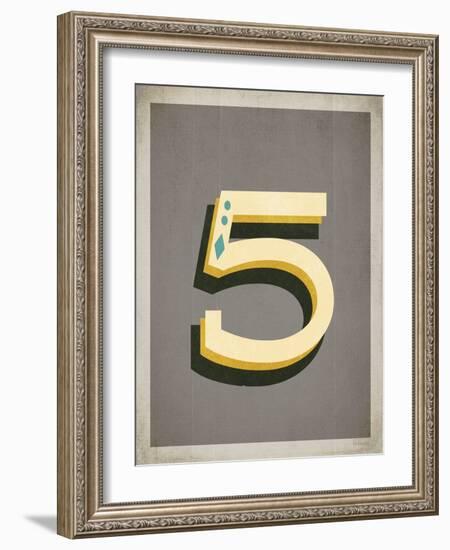 Vintage 5 Grey-Kindred Sol Collective-Framed Art Print