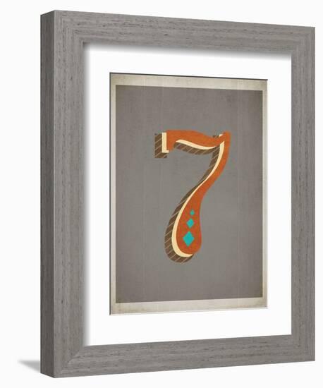 Vintage 7 Grey-Kindred Sol Collective-Framed Art Print