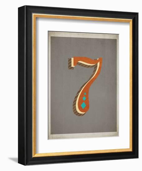 Vintage 7 Grey-Kindred Sol Collective-Framed Art Print