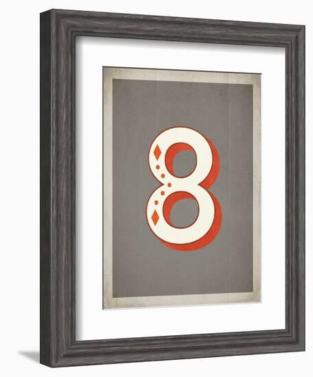 Vintage 8 Grey-Kindred Sol Collective-Framed Art Print