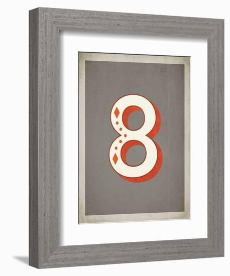 Vintage 8 Grey-Kindred Sol Collective-Framed Art Print