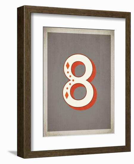 Vintage 8 Grey-Kindred Sol Collective-Framed Art Print