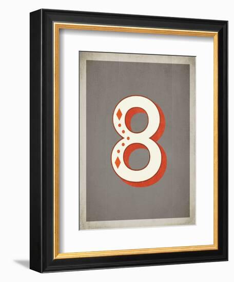 Vintage 8 Grey-Kindred Sol Collective-Framed Art Print