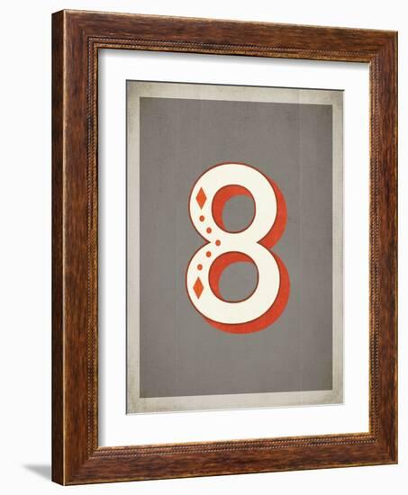 Vintage 8 Grey-Kindred Sol Collective-Framed Art Print