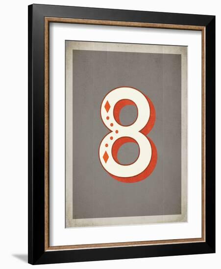 Vintage 8 Grey-Kindred Sol Collective-Framed Art Print