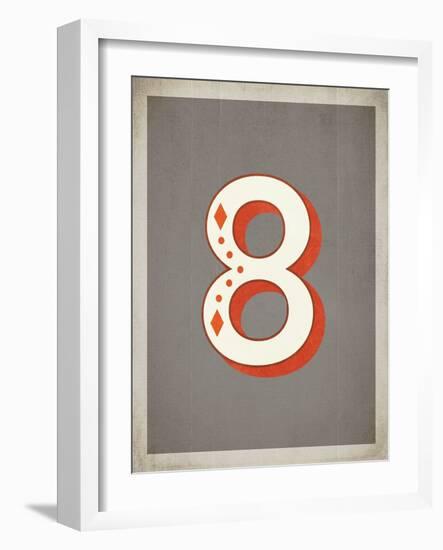 Vintage 8 Grey-Kindred Sol Collective-Framed Art Print