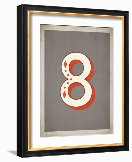 Vintage 8 Grey-Kindred Sol Collective-Framed Art Print