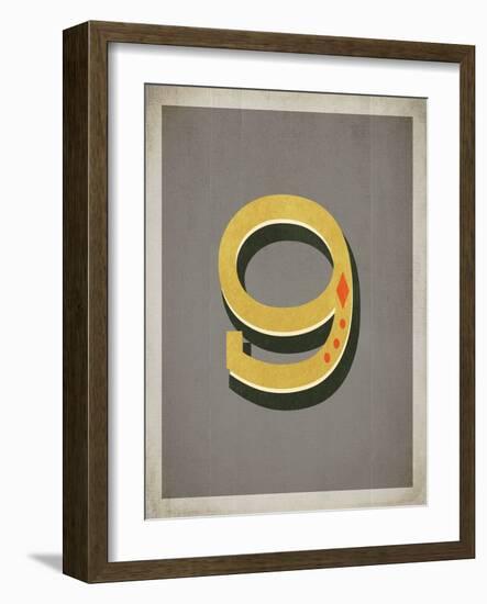 Vintage 9 Grey-Kindred Sol Collective-Framed Art Print