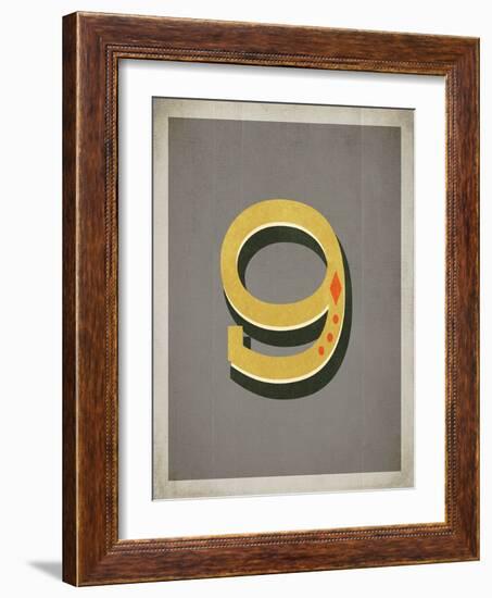 Vintage 9 Grey-Kindred Sol Collective-Framed Art Print