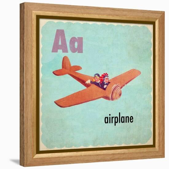 Vintage ABC- A-null-Framed Premier Image Canvas