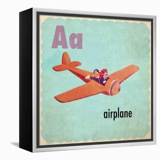 Vintage ABC- A-null-Framed Premier Image Canvas