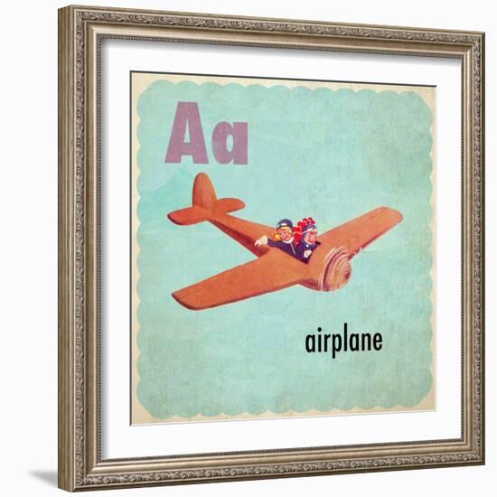 Vintage ABC- A-null-Framed Giclee Print