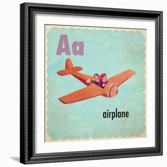 Vintage ABC- A-null-Framed Giclee Print