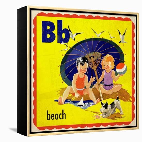 Vintage ABC- B-null-Framed Premier Image Canvas