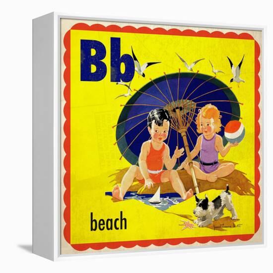 Vintage ABC- B-null-Framed Premier Image Canvas