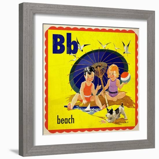 Vintage ABC- B-null-Framed Giclee Print