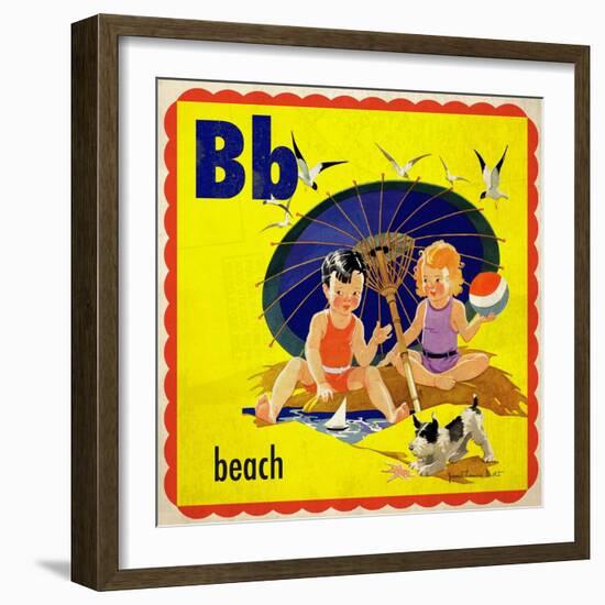 Vintage ABC- B-null-Framed Giclee Print