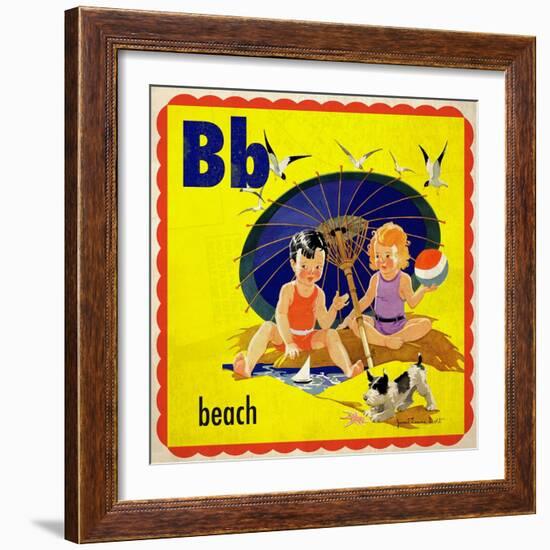 Vintage ABC- B-null-Framed Giclee Print