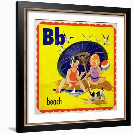 Vintage ABC- B-null-Framed Giclee Print