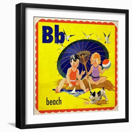 Vintage ABC- B-null-Framed Giclee Print