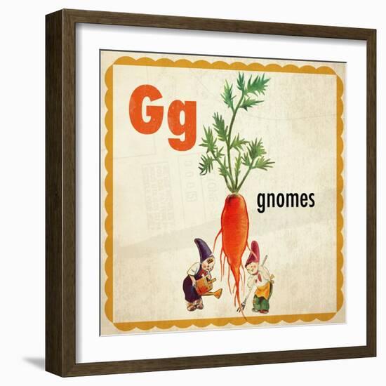 Vintage ABC- G-null-Framed Giclee Print