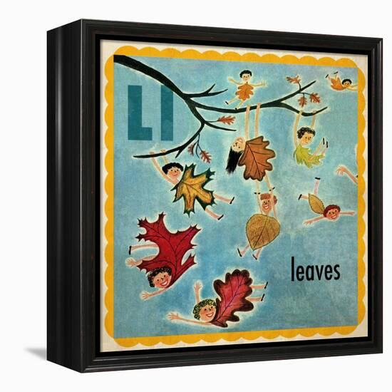 Vintage ABC- L-null-Framed Premier Image Canvas