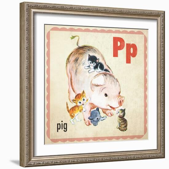 Vintage ABC- P-null-Framed Giclee Print