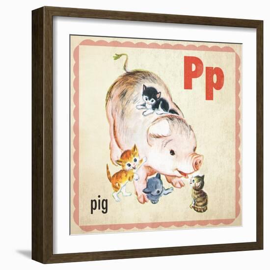 Vintage ABC- P-null-Framed Giclee Print