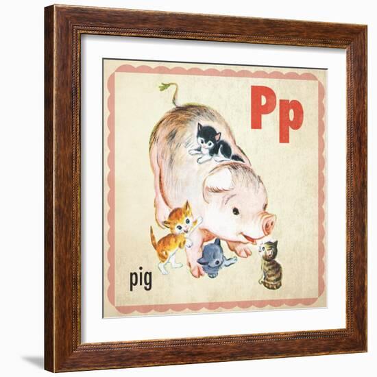 Vintage ABC- P-null-Framed Giclee Print