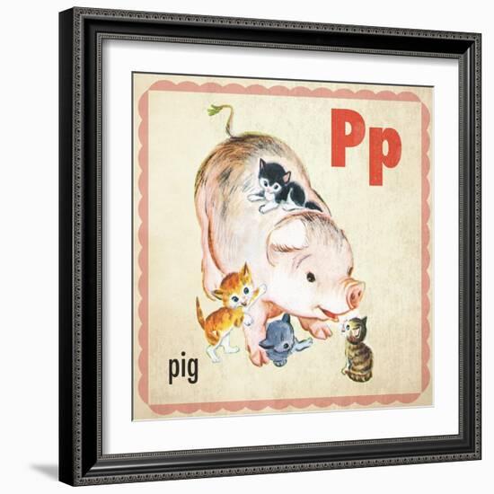 Vintage ABC- P-null-Framed Giclee Print