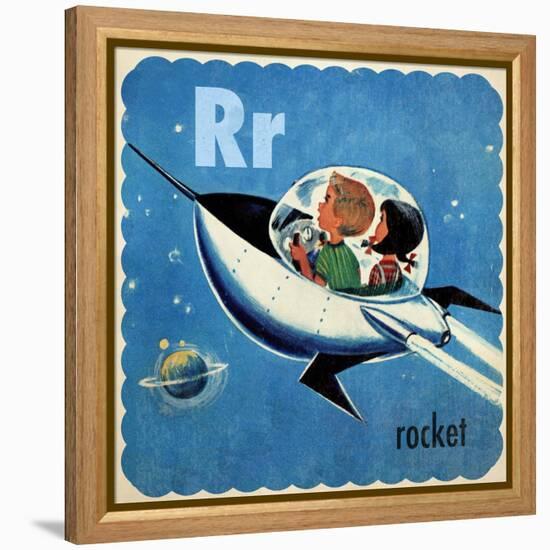 Vintage ABC- R-null-Framed Premier Image Canvas