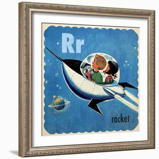 Vintage ABC- R-null-Framed Giclee Print