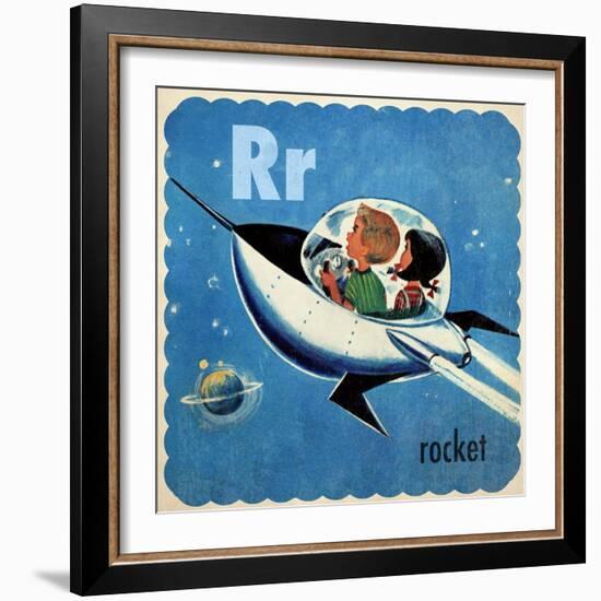 Vintage ABC- R-null-Framed Giclee Print