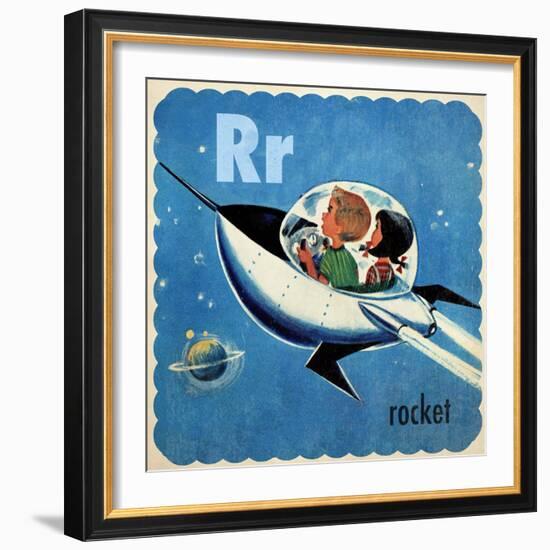 Vintage ABC- R-null-Framed Giclee Print