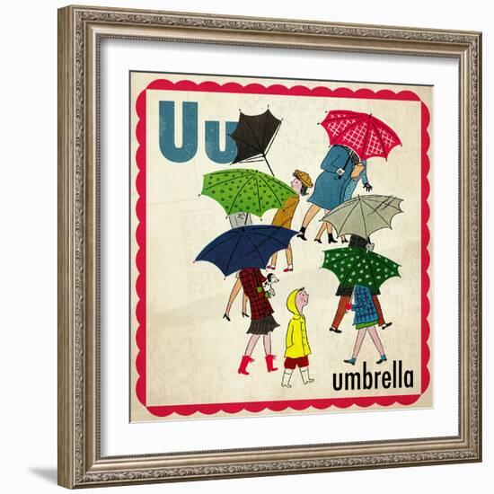 Vintage ABC- U-null-Framed Giclee Print