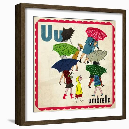 Vintage ABC- U-null-Framed Giclee Print