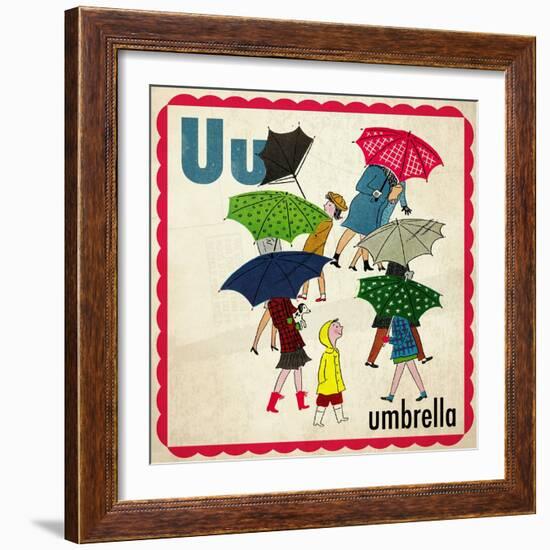 Vintage ABC- U-null-Framed Giclee Print