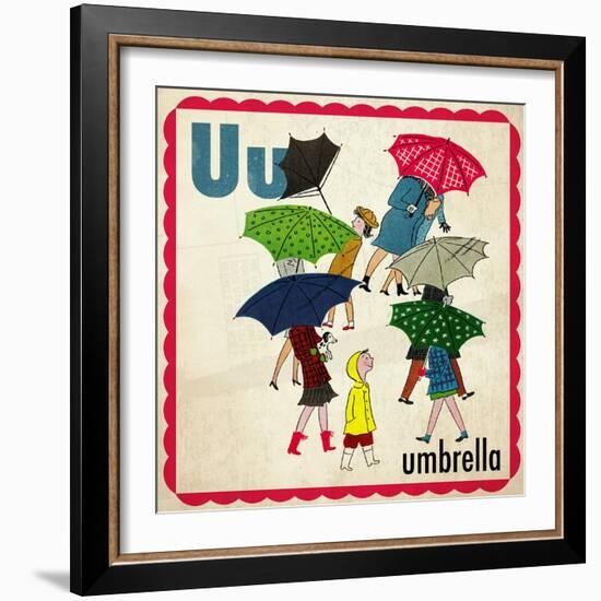 Vintage ABC- U-null-Framed Giclee Print