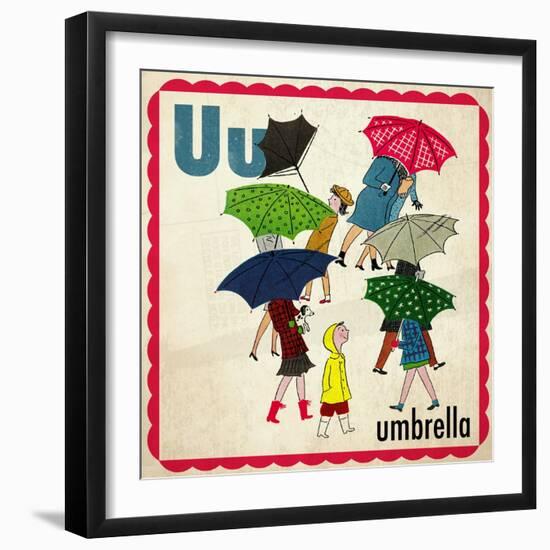 Vintage ABC- U-null-Framed Giclee Print