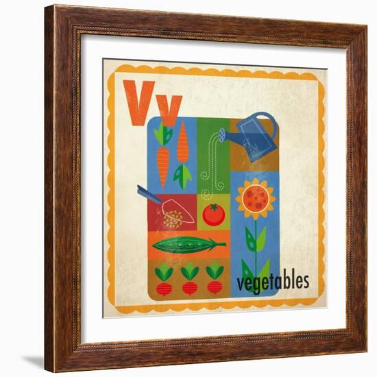 Vintage ABC- V-null-Framed Giclee Print