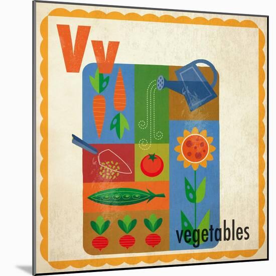 Vintage ABC- V-null-Mounted Giclee Print
