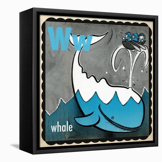 Vintage ABC- W-null-Framed Premier Image Canvas