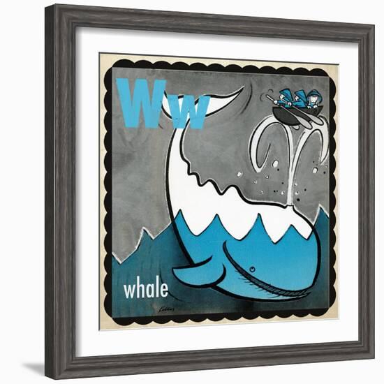 Vintage ABC- W-null-Framed Giclee Print