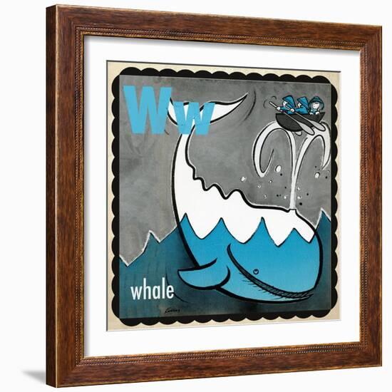 Vintage ABC- W-null-Framed Giclee Print