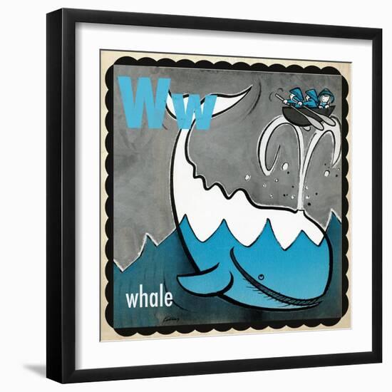 Vintage ABC- W-null-Framed Giclee Print