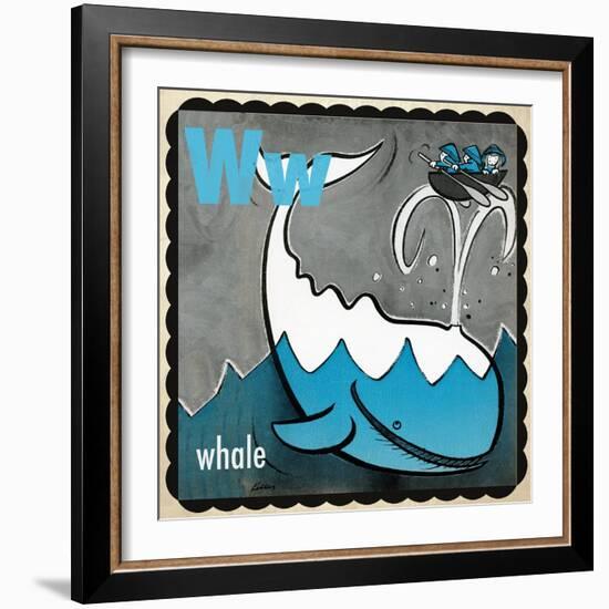 Vintage ABC- W-null-Framed Giclee Print