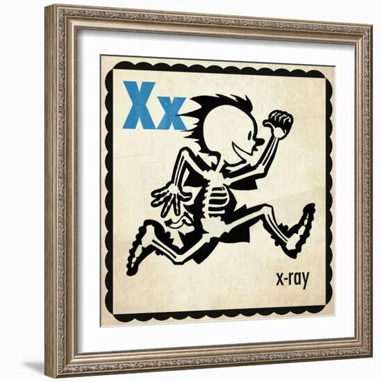 Vintage ABC- X-null-Framed Giclee Print