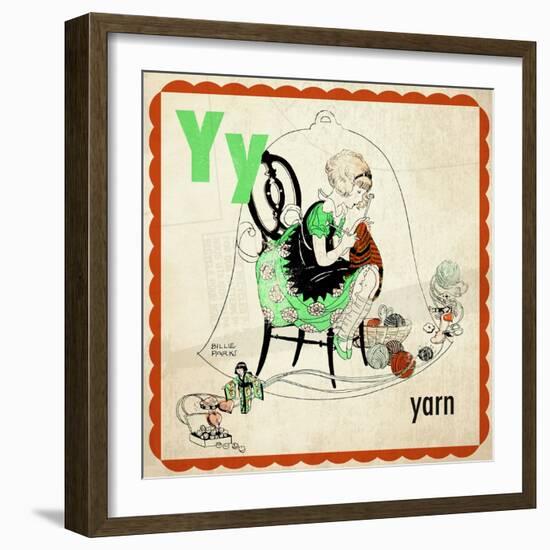 Vintage ABC- Y-null-Framed Giclee Print