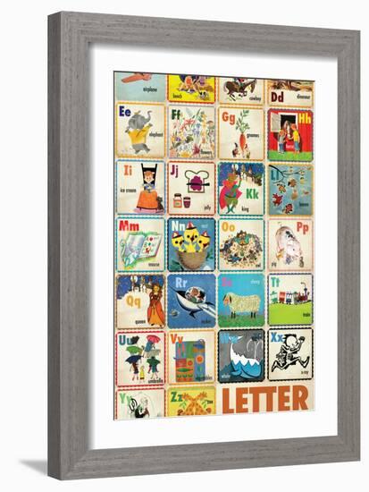 Vintage ABC-null-Framed Giclee Print