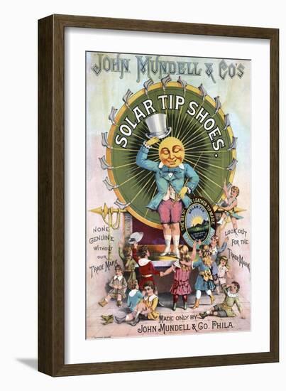 Vintage Ad for John Mundell and Co.'s Solar Tip Shoes-null-Framed Giclee Print